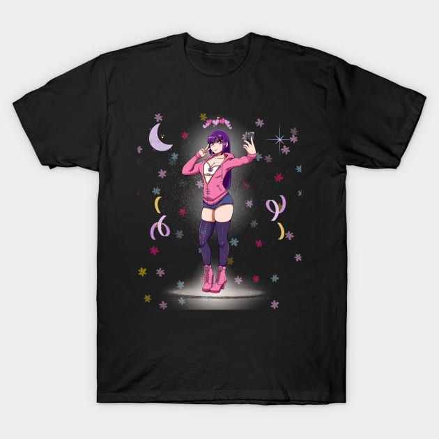 Funny anime girl T-Shirt by Funtomass